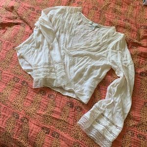 Forever 21 lacy gauze blouse